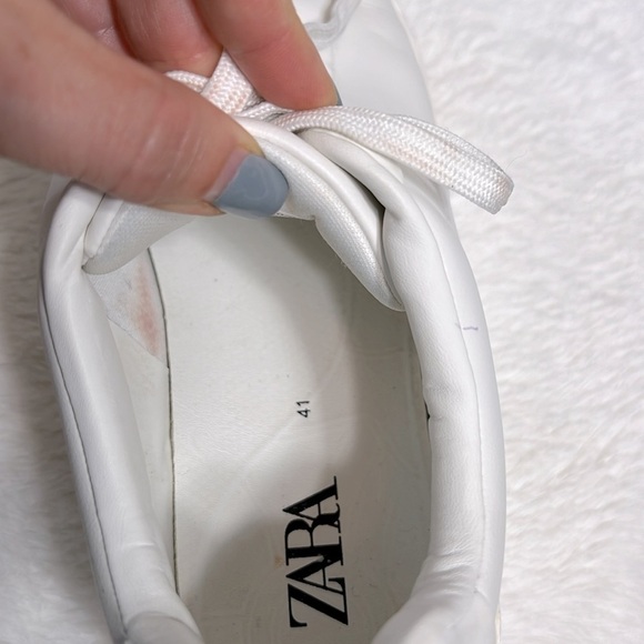 Zara lace up white unisex sneaker size W9.5 or M8 EU41 - Picture 5 of 16